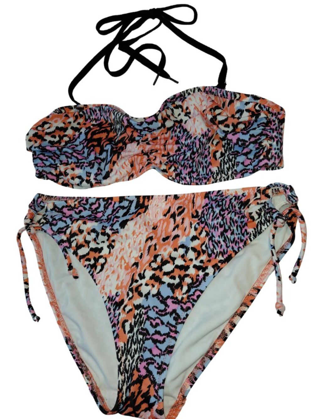 Freya Serengeti Haze Bandeau Bikini Pink/Lilac Women's Medium 34D